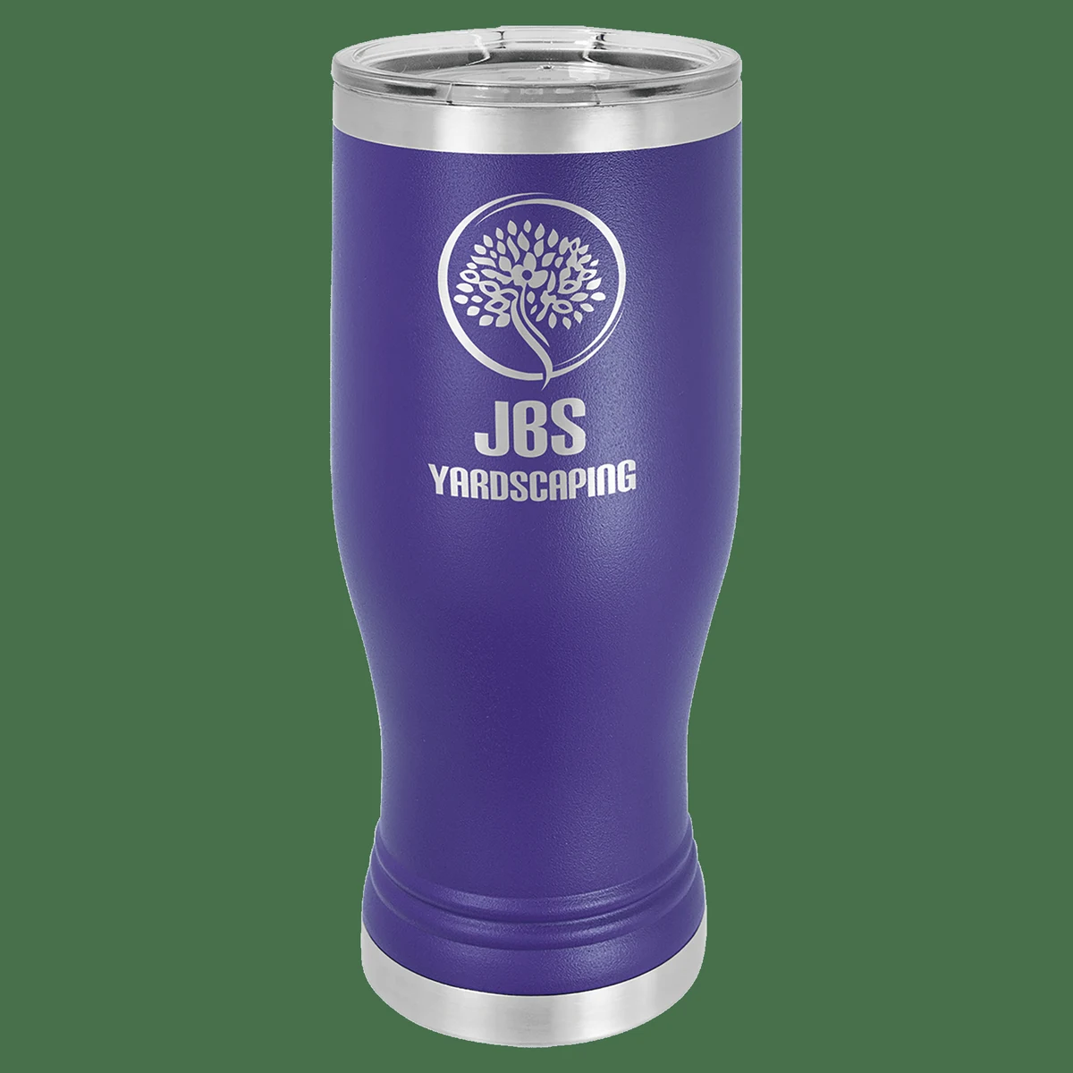 20 oz. Purple Laser Engraved Polar Camel Pilsner Tumbler w/Clear Lid 1