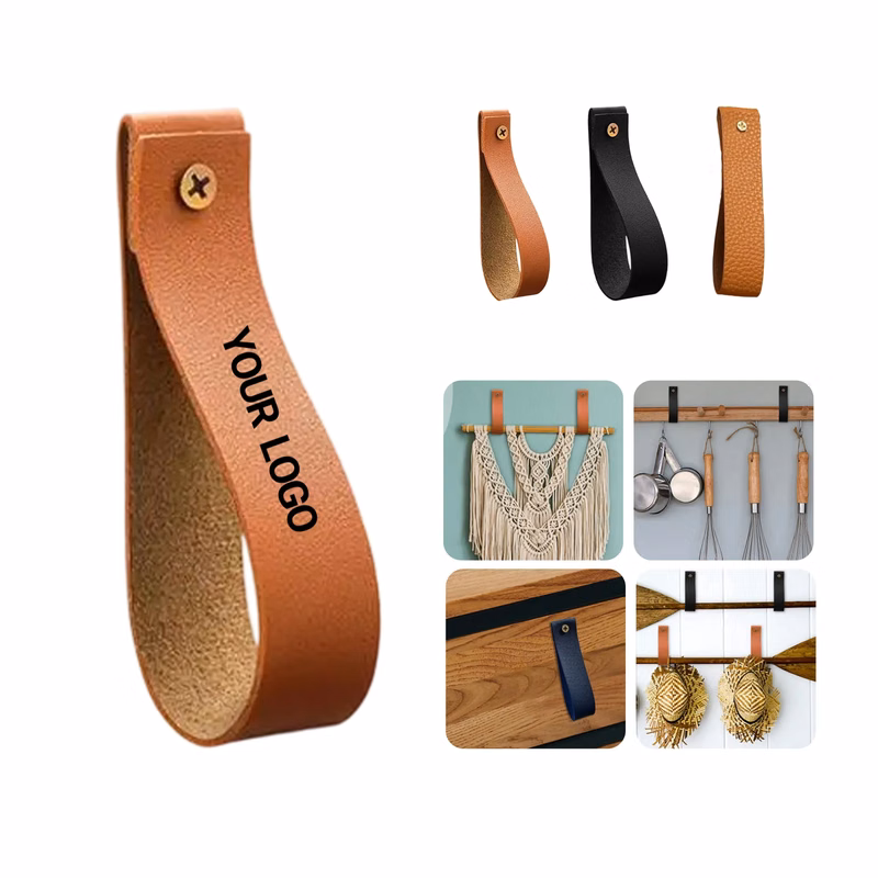 Soft PU Leather Wall Hook for Home and Travel Use