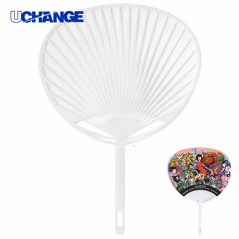 Double-Sided Full Color Round Hand Fan Tool