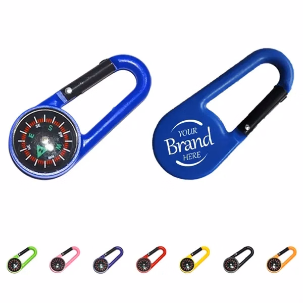 Custom ABS Carabiner With Compass — Outdoor Navigation & Survival Keychain