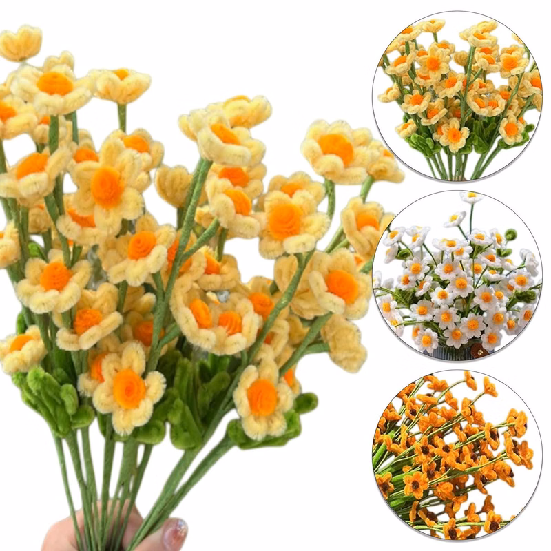 Fuzzy Plush Flowers