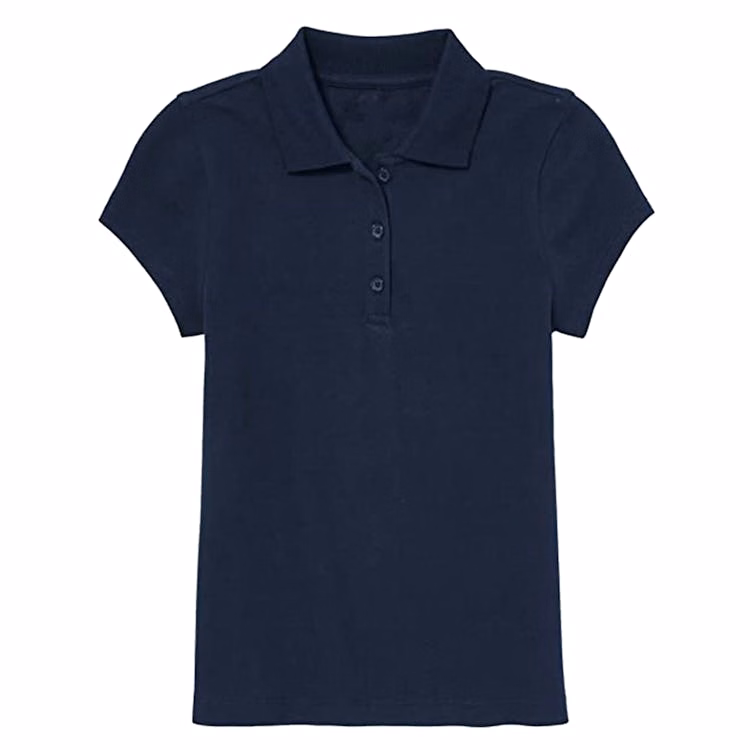 Girls' Uniform Polos - Navy 2XL Short Sleeve