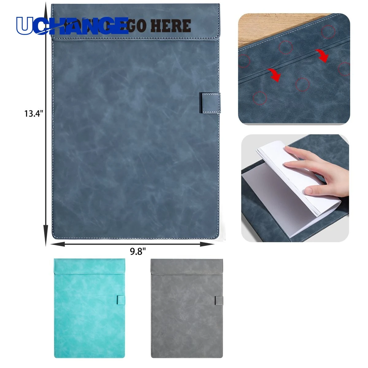Leather A4 Magnetic Document Folder 1