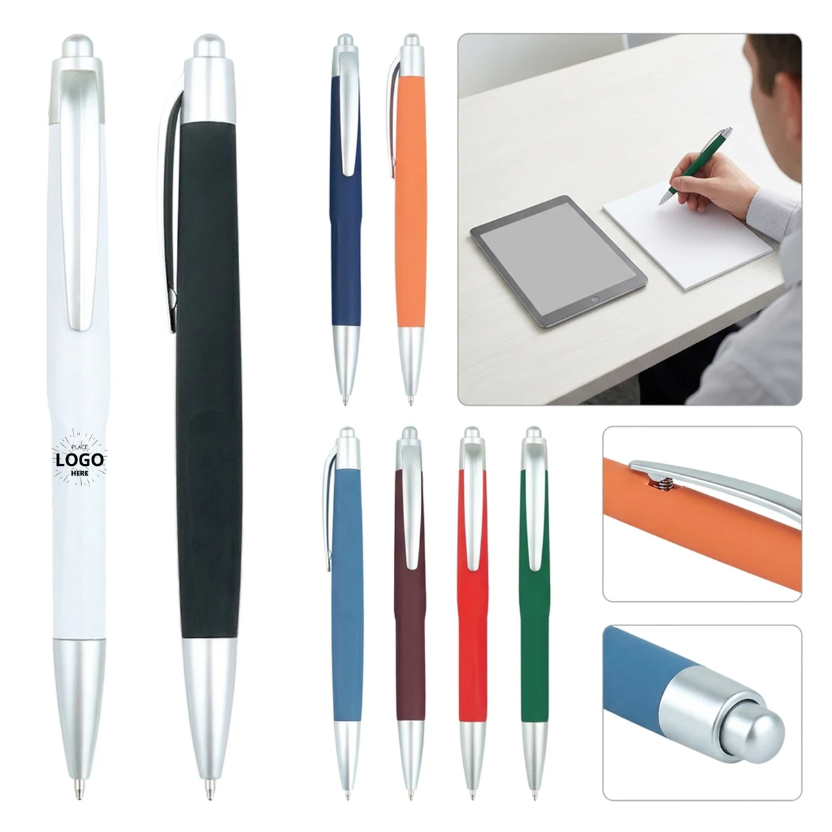 Multi-color Soft Touch Click Pens for Business & Promotion 1