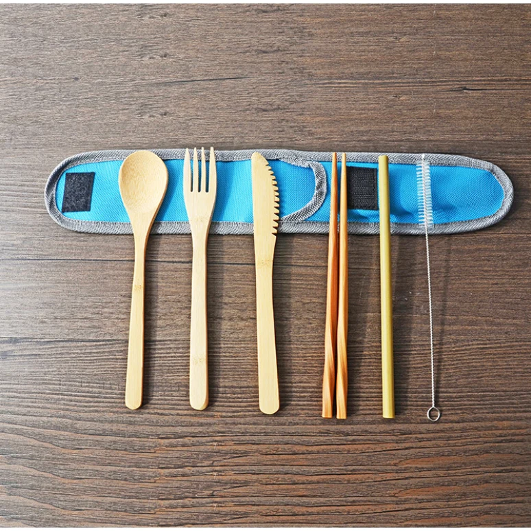 6 in 1 Bamboo Cutlery Set 1