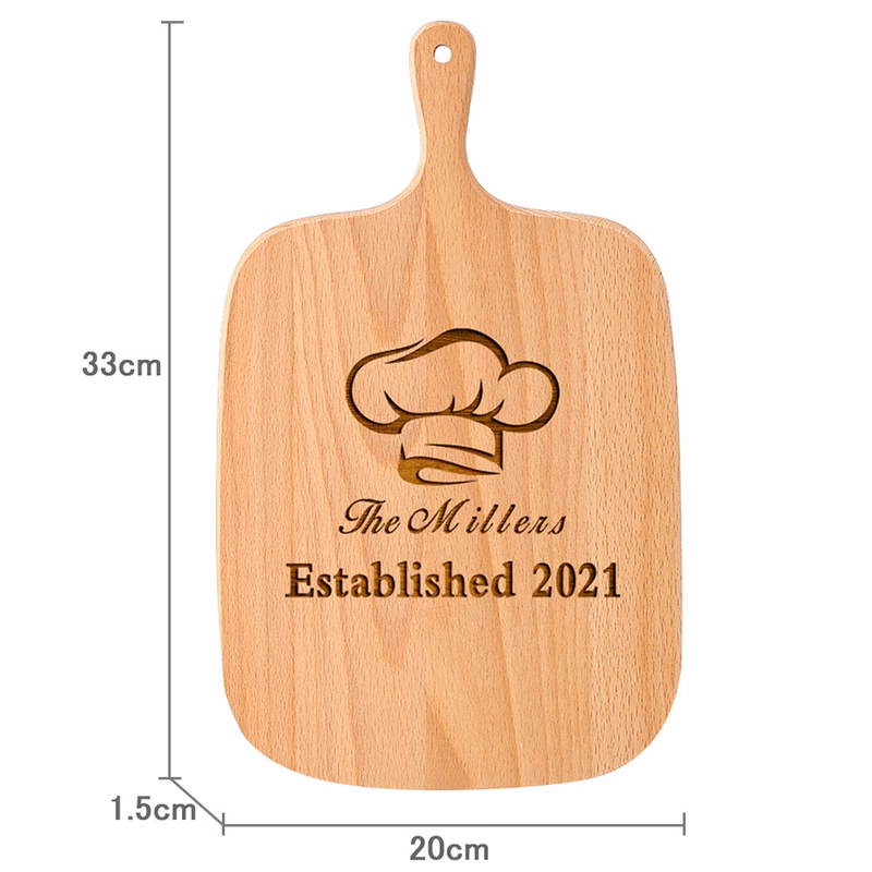 13" x 8" Paddle Shaped Wood Cutting Board