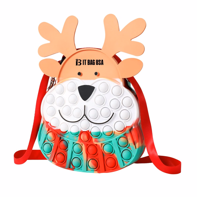 Christmas Santa Claus Deer Pop Fidget Toy Wallet bag