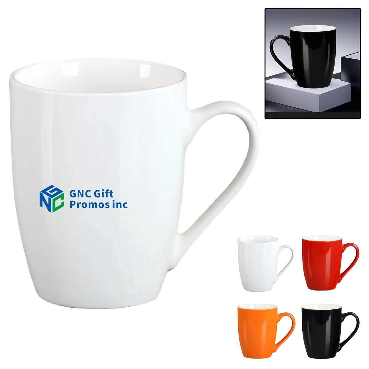 14oz High Quality Drum Shaped Ceramic Mug, Personalized Gift 1
