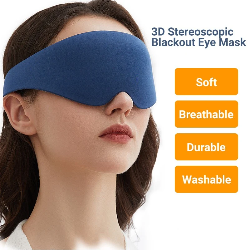 3D Contoured Blackout Memory Foam Memory Sleeping Mask 1