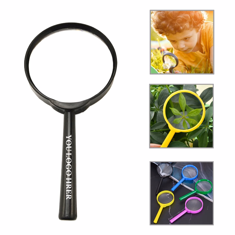 MOQ100 Handheld 60mm 3X Plastic Magnifying Glass
