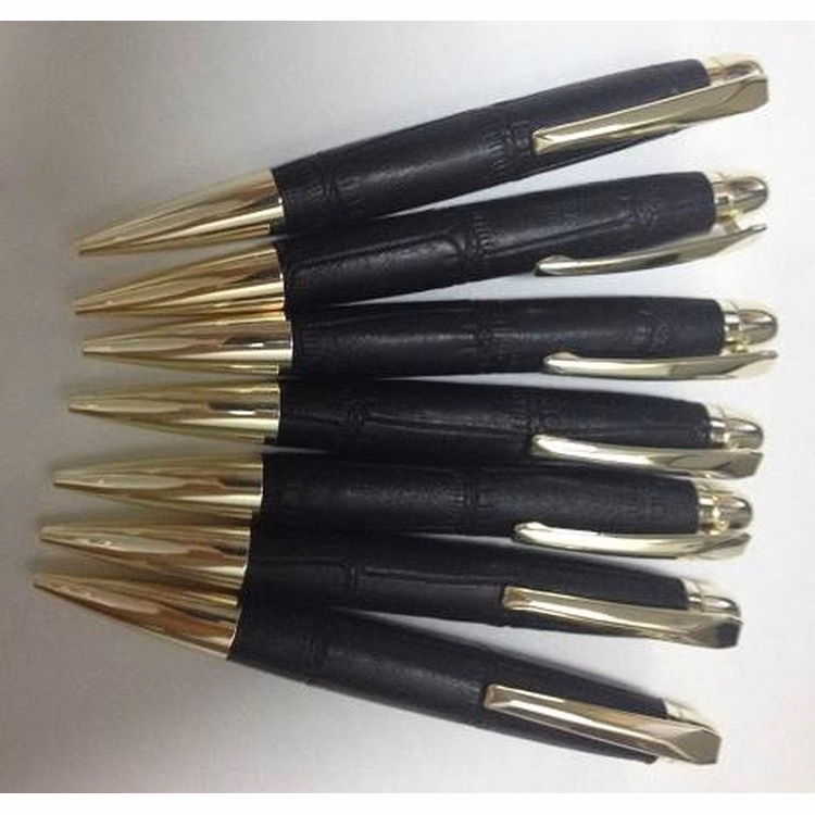 Authentic Leather Metal Office Sign Pen Ball Roller Pen Gel Pen