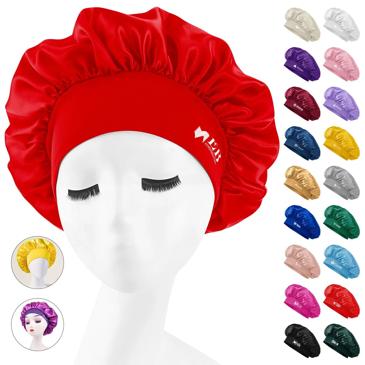 Satin Sleep Hair Care Cap 1