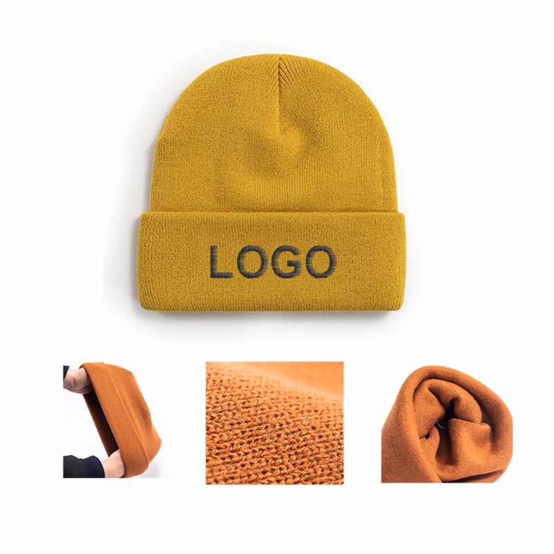 Embroidered Acrylic Knit Beanie