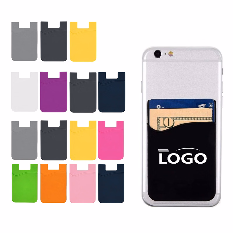 Silicone Single Layer Phone Wallet Phone Case Back Clamp