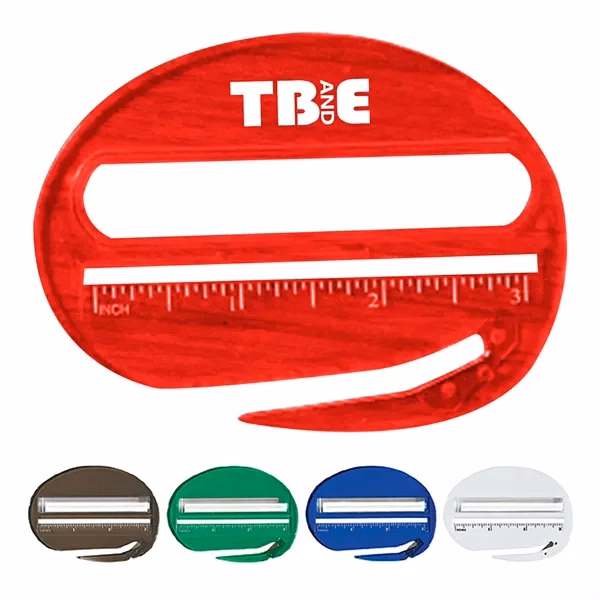 Custom Glass Oval Letter Opener Ruler — Multi Function Desk Accessory for Mailroom Pros