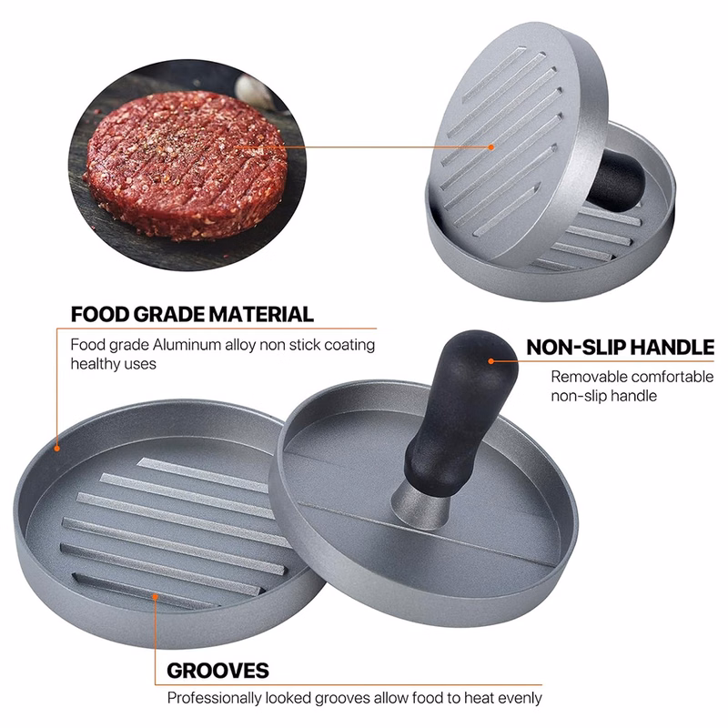 Press Burger Mold for Meat Patty with Patty Paper