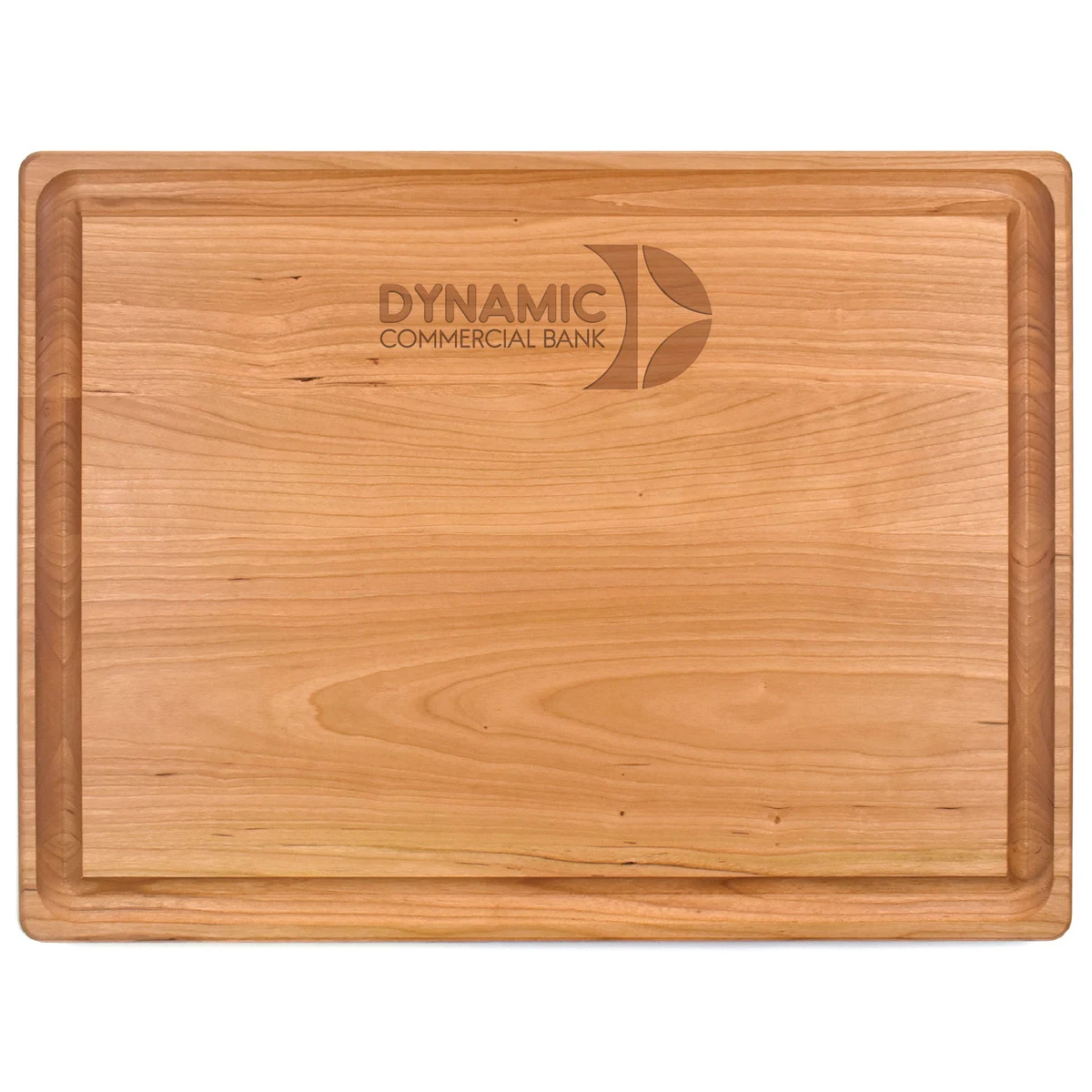 15" x 20" x 1 1/4" Cherry Rectangular Butcher Block with Juice Groove 1