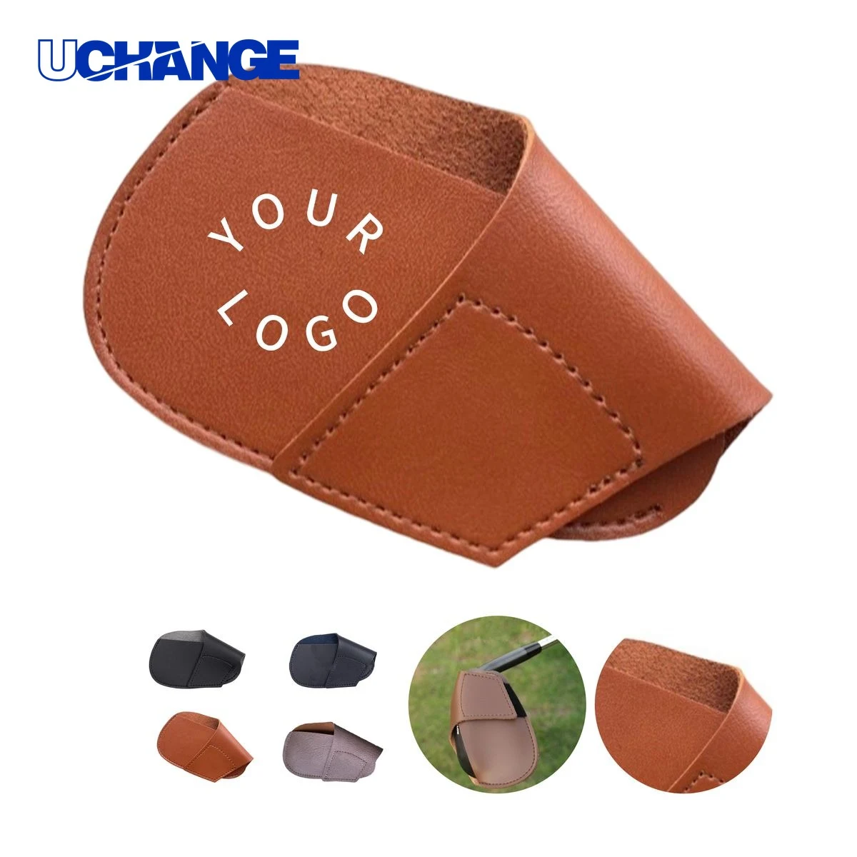 Club Protector Cover Faux Leather 4.3" x 2.8" Removable Closure 1