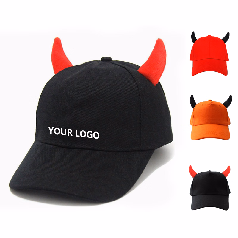 5 pannel Horn Peaked Baseball Cap