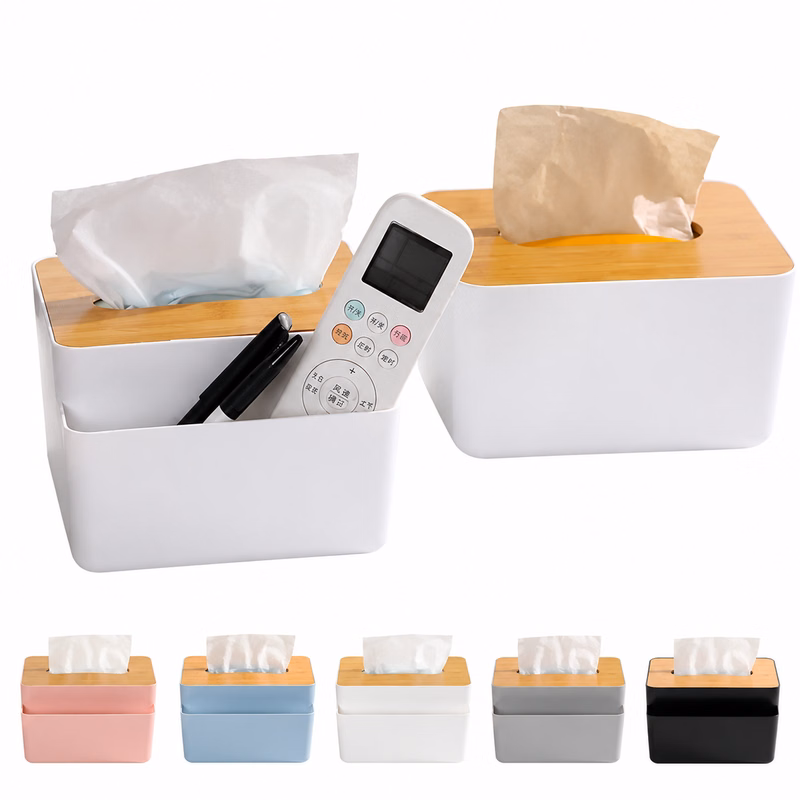 Square Tissue Container With Slot