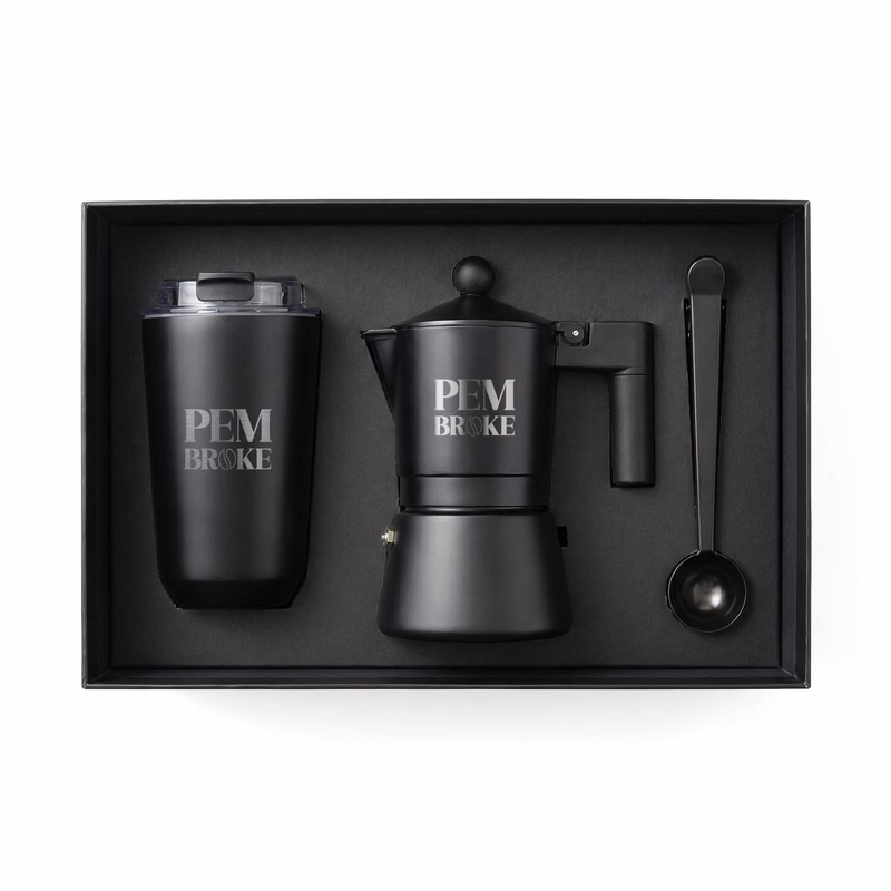 Pembroke Tumbler And Moka Pot Set