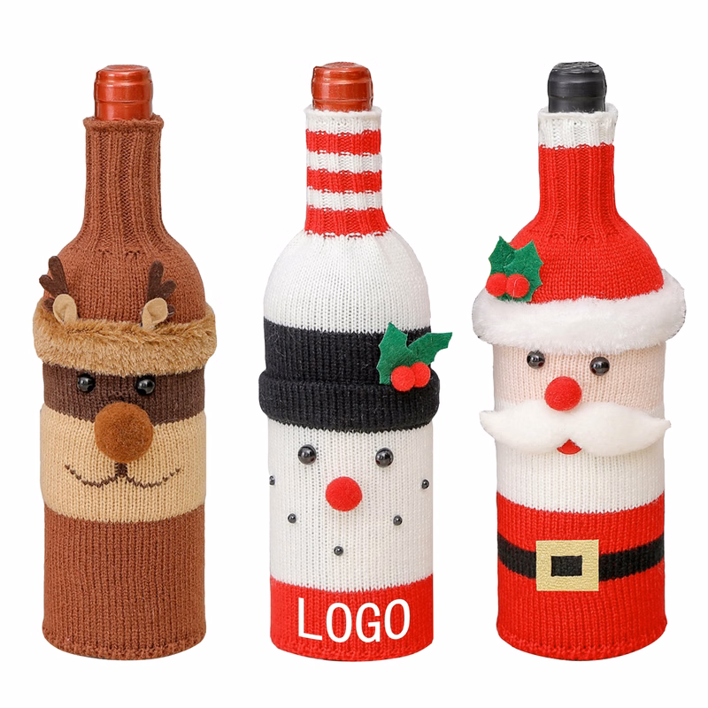 Christmas Knit Wine Bottle Cover