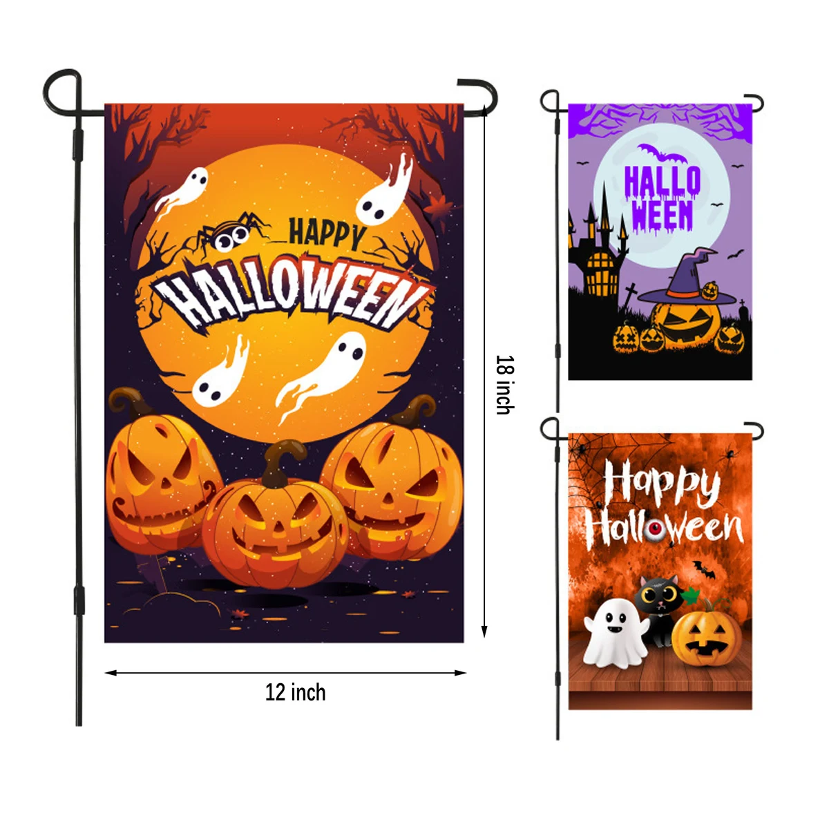 Double Sided Halloween Garden Flag 1