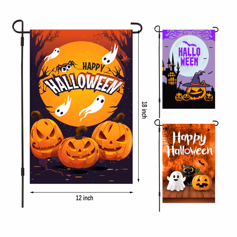 Double Sided Halloween Garden Flag