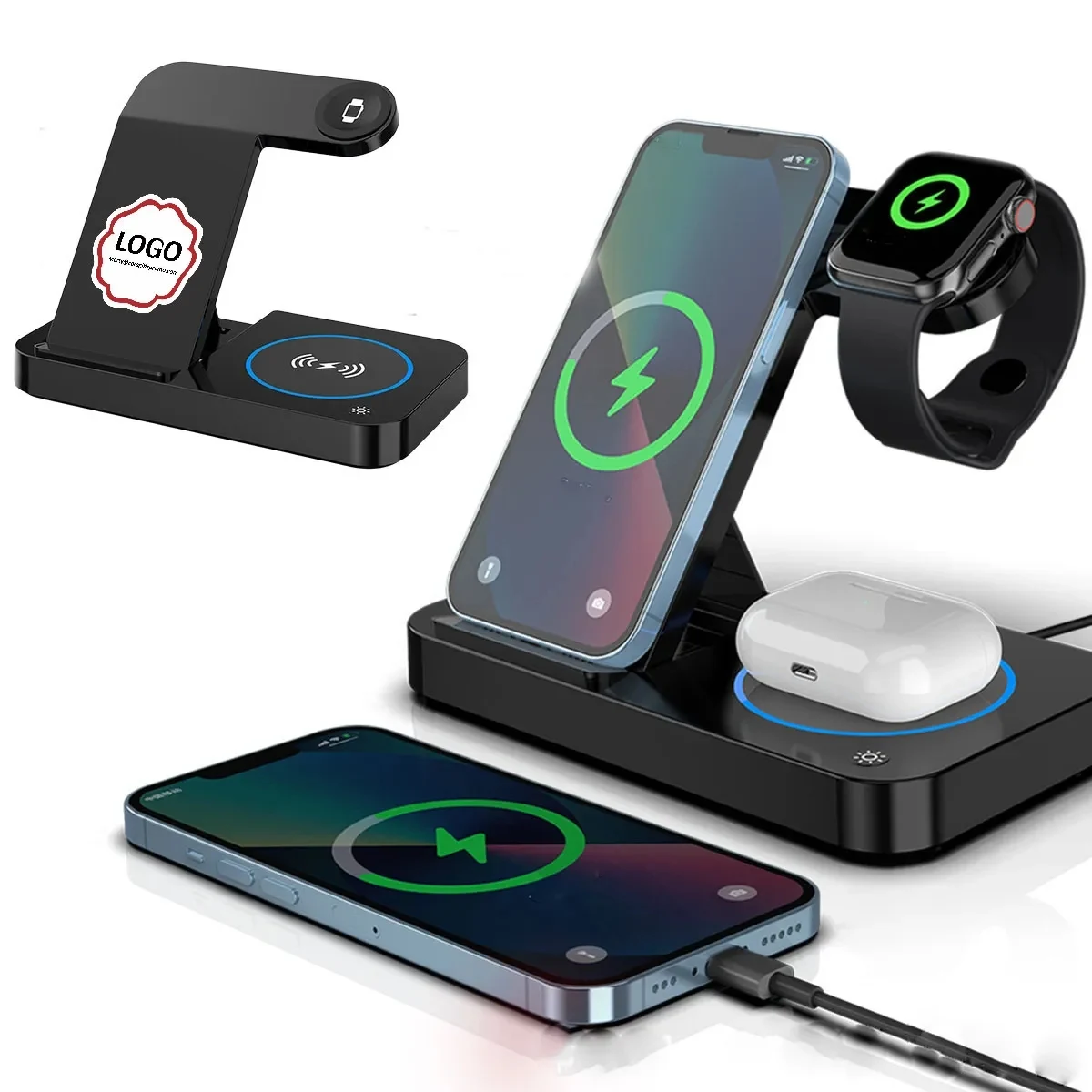 Foldable Wireless 4 in 1 Charging 1
