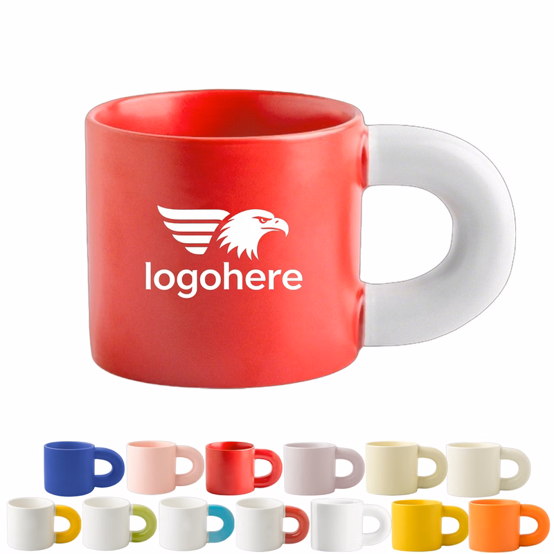 MOQ 20 11oz Stoneware Cup with Comfort Handle for Home & Office