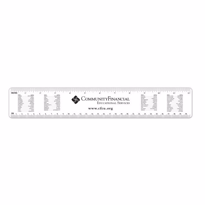 Ruler, 12" State Capital