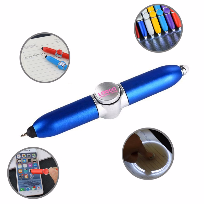 4 In 1 Fingertip Gyro LED Light Touch Ballpoint Pen