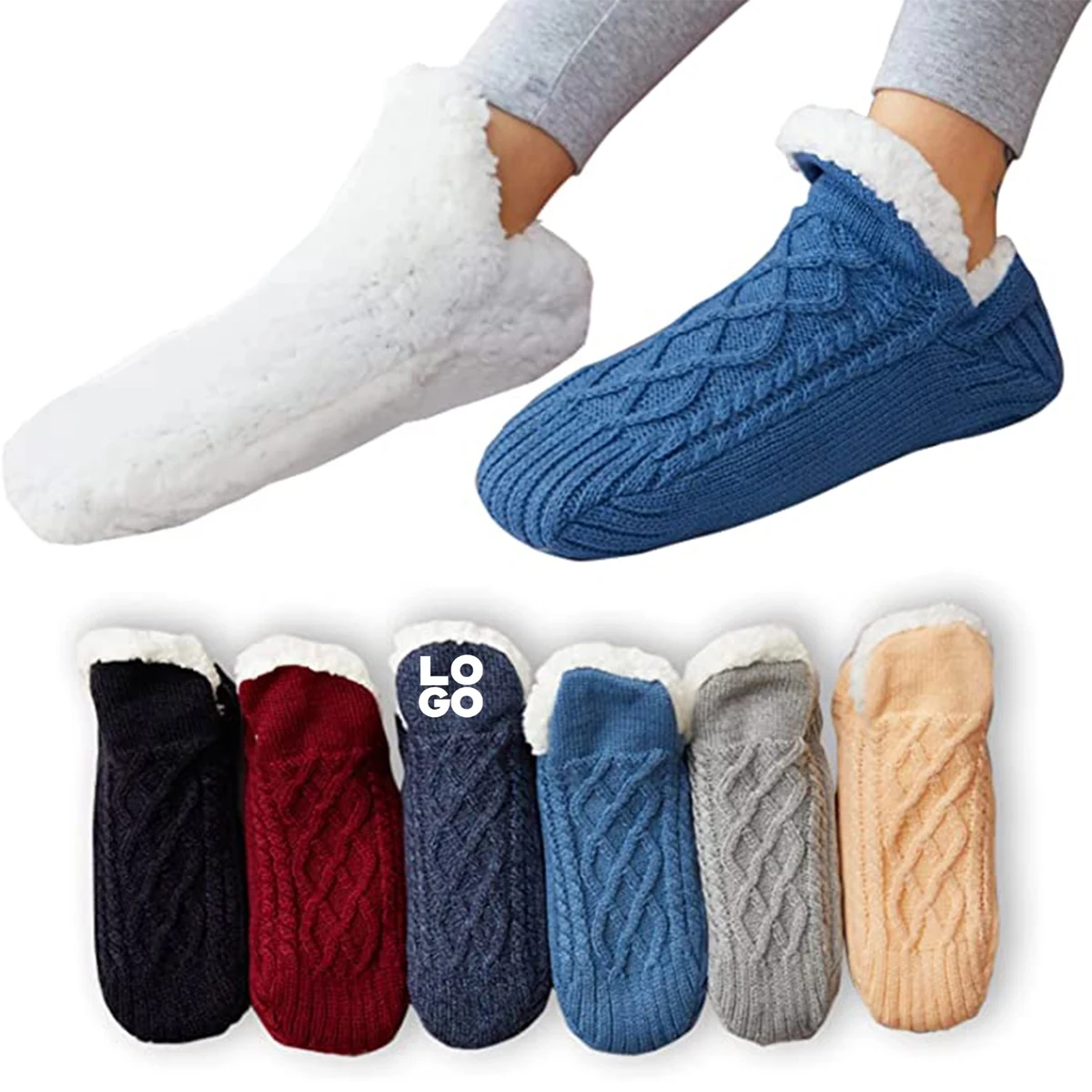 Fuzzy Ankle Floor Socks 1