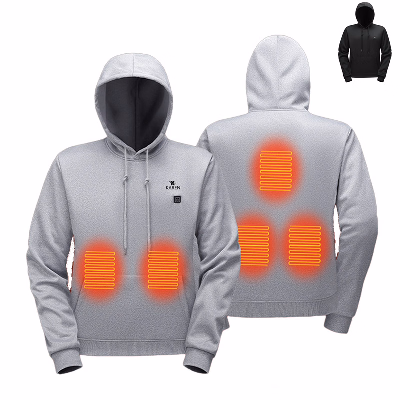 Winter Sport Warm USB Heated Mens Sweatshirt Hoodie