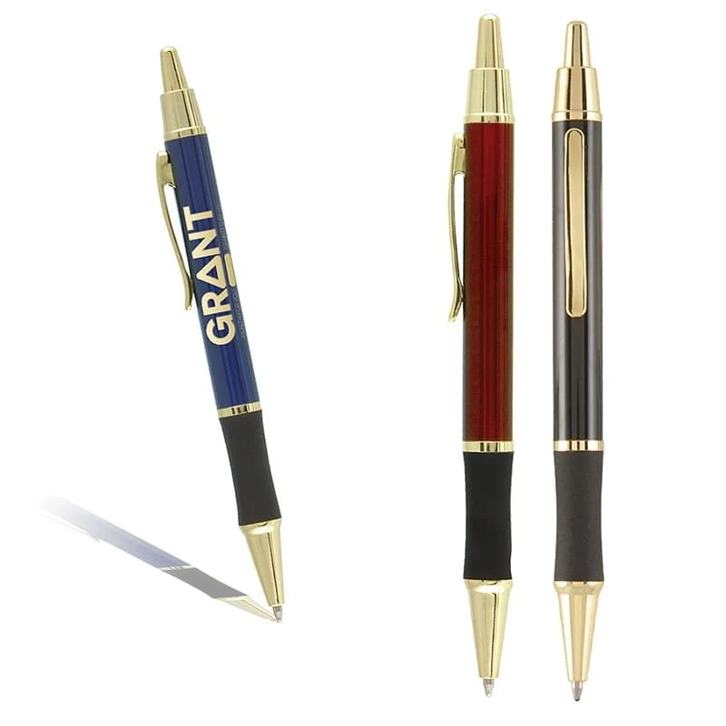 Matrix Grip Pen w/ Gold Top & Accents - Laser Engraved 1
