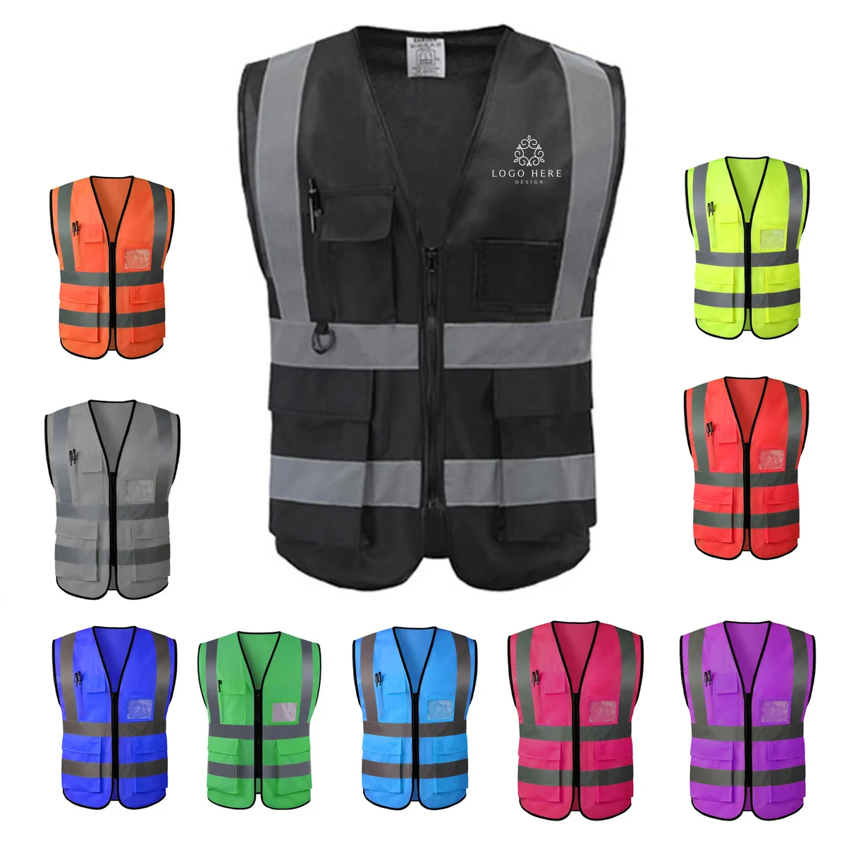 polyester High-Visibility Reflective VestC 1