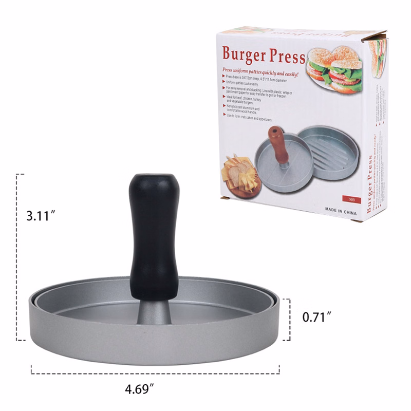 Aluminum Non-Stick Hamburger Press