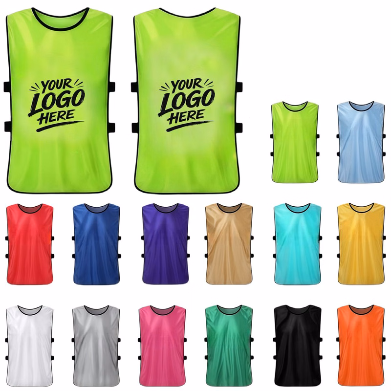 Tie Side Scrimmage Pinnie Shiny Training Vest For Team Sport