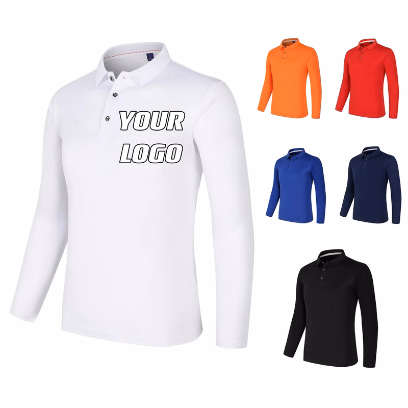 Long-Sleeve Polo Shirts Sweatshirt Tops Blouse