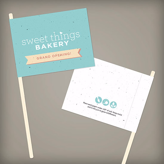 Double-Sided Seed Paper Promotional Flags