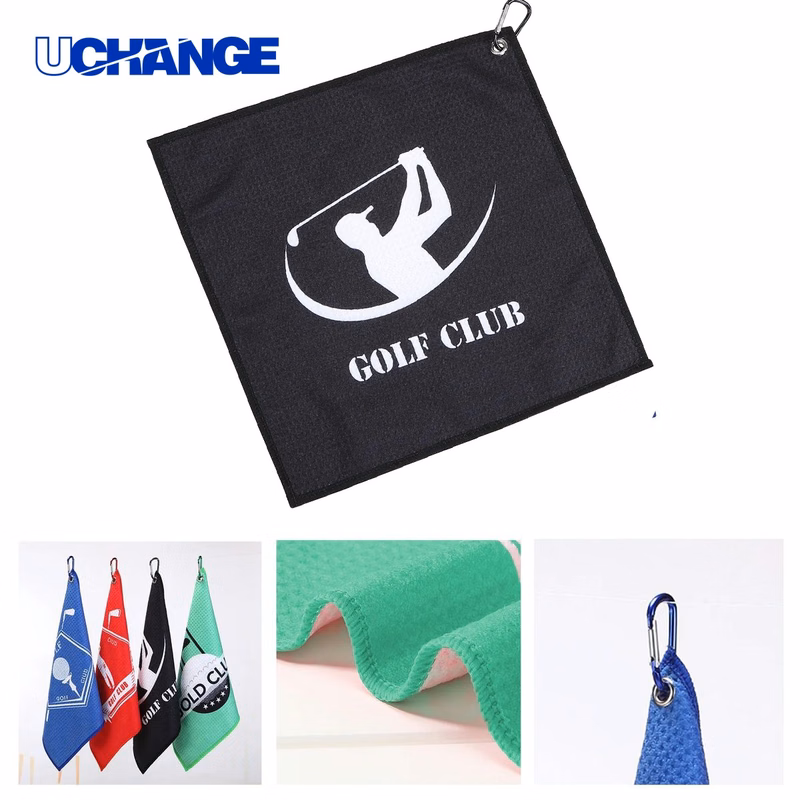 Microfiber Waffle Golf Towel Cleaning Towel with Clip