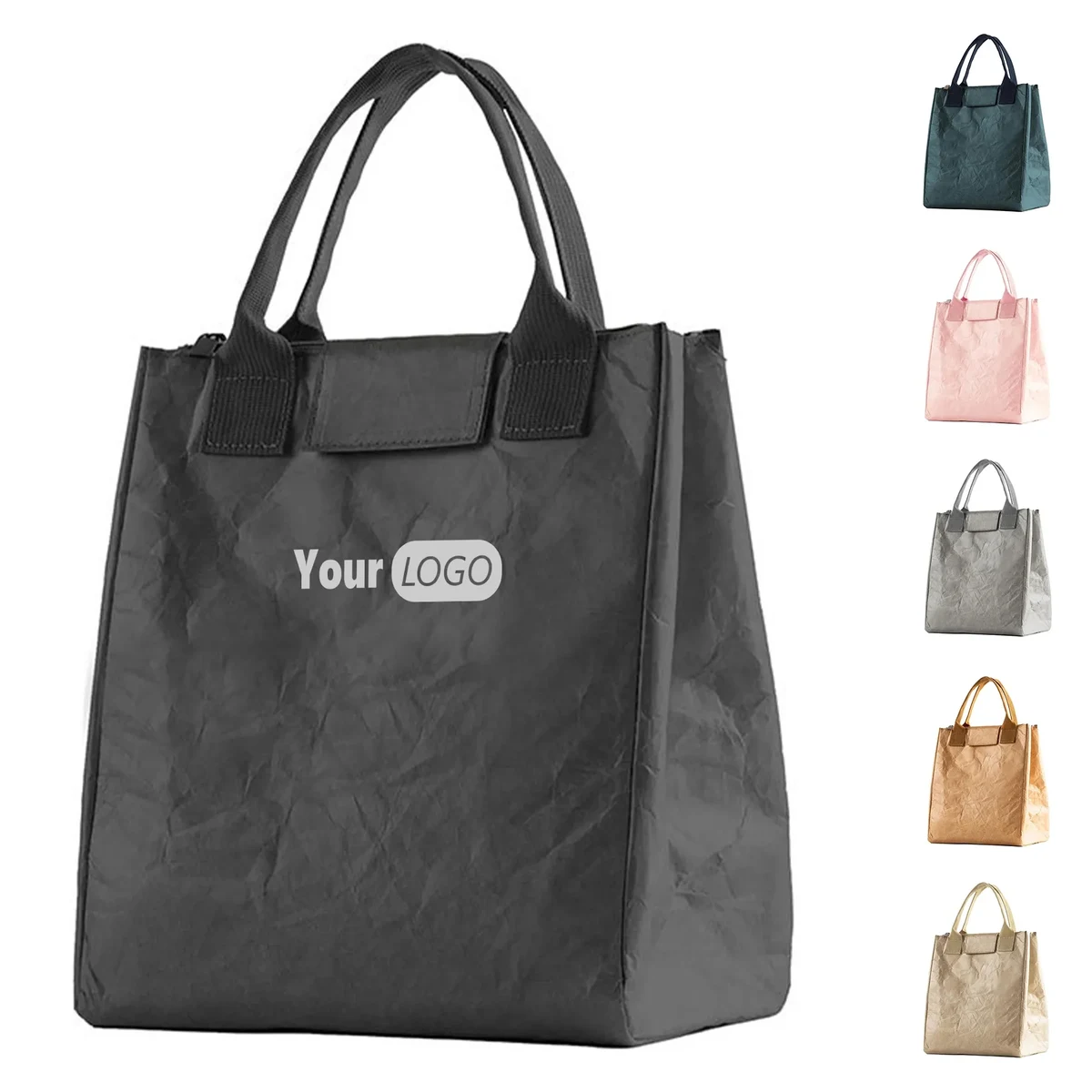 Paper Retro Waterproof Aluminum Foil Insulated Lunch Bag 1