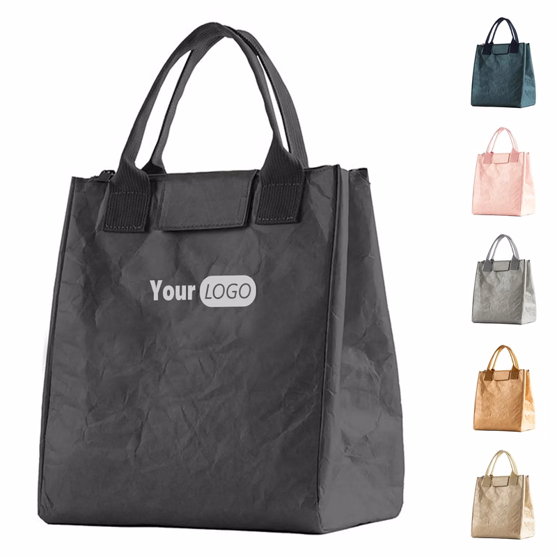 Paper Retro Waterproof Aluminum Foil Insulated Lunch Bag
