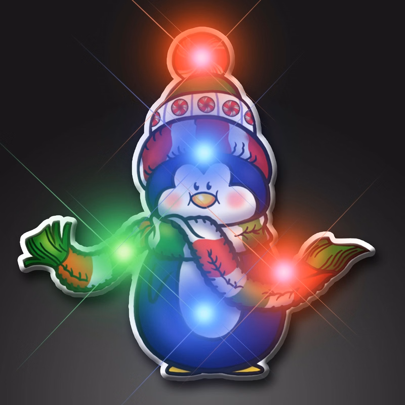 Christmas Penguin with Scarf LED Blinkies