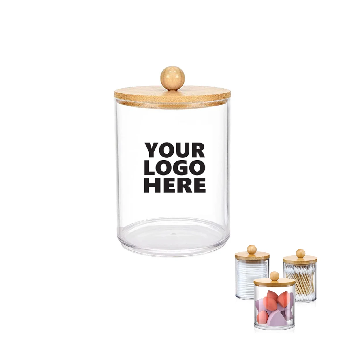Holder Dispenser with Bamboo Lids 1