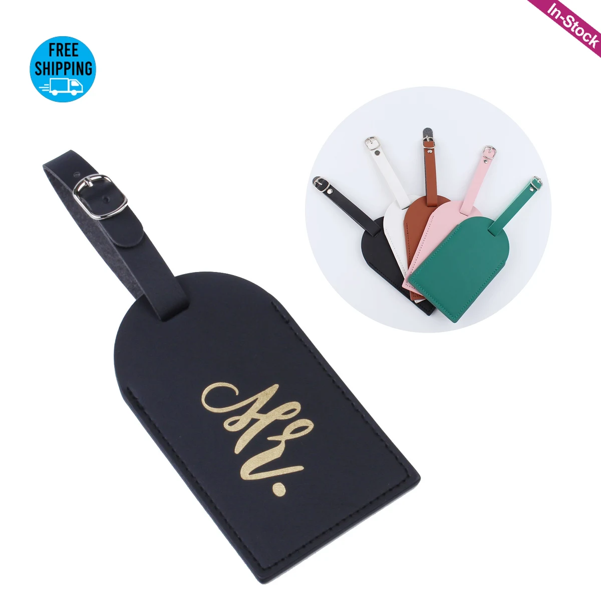 PU Leather Luggage Full Privacy Cover Tag 1