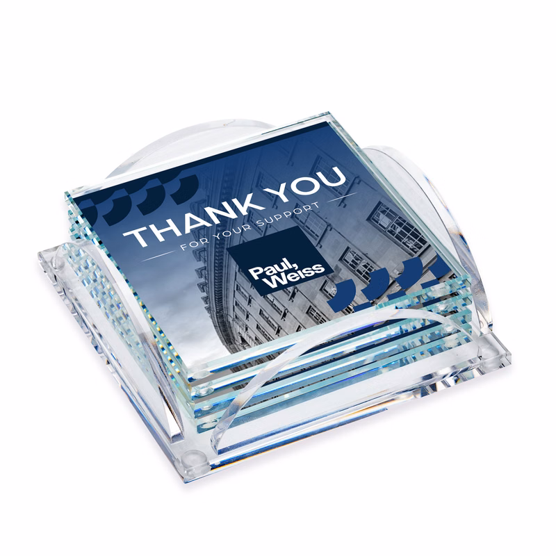 Rockford VividPrint™ Coasters - Set of 4 on Herning Clear