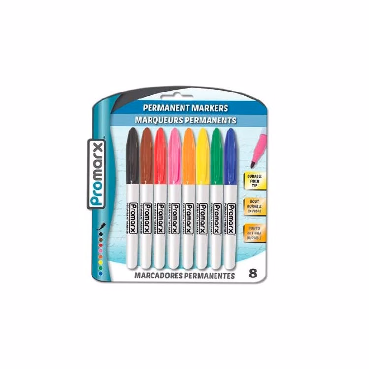 Permanent Markers - Assorted 8 Pack