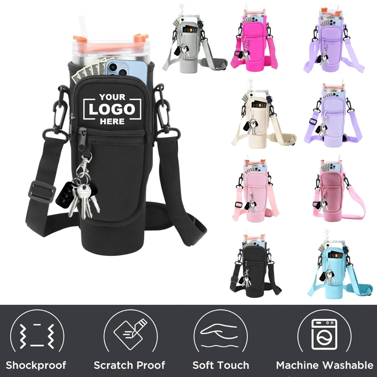 Shoulder Multi-Pocket Water Cup Protector Free Shipping 1