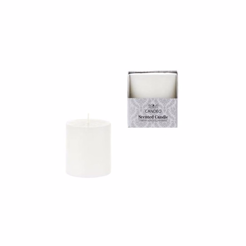 Scented Pillar Candle - White 3" x 3" Boxed